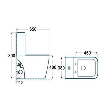500mm Close Coupled Toilet and Basin Full Pedestal Suite - Voss