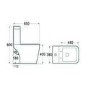 500mm Close Coupled Toilet and Basin Full Pedestal Suite - Voss