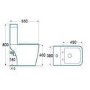 Voss Close Coupled Toilet with Soft Close Seat with Pan Connector