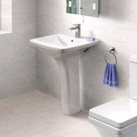 Basin and Full Pedestal - 1 Tap Hole - Modern - Montana