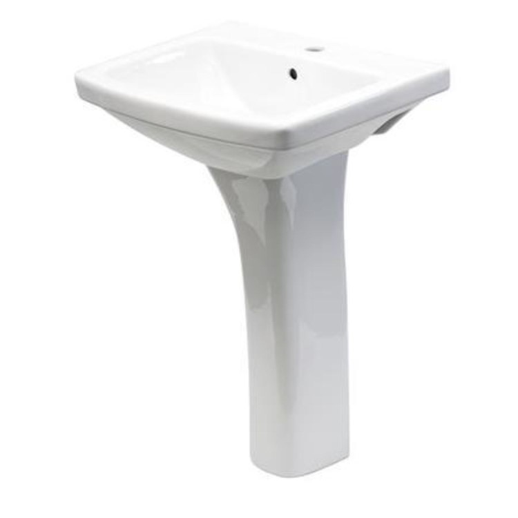 Basin and Full Pedestal - 1 Tap Hole - Modern - Montana