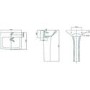 Basin and Full Pedestal - 1 Tap Hole - Modern - Montana
