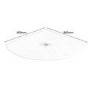 800 x 800 White Slate Effect Quadrant Shower Tray with Waste