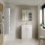 Athena White 600mm Two Door Vanity Unit