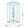 Quadrant Steam Shower Cabin with 6 Body Jets 900mm x 900mm