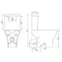 Close Coupled Short Projection Toilet with Soft Close Seat - Austin