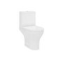 410mm Floor Standing White Gloss Vanity Unit with Close Coupled Toilet Suite - Portland