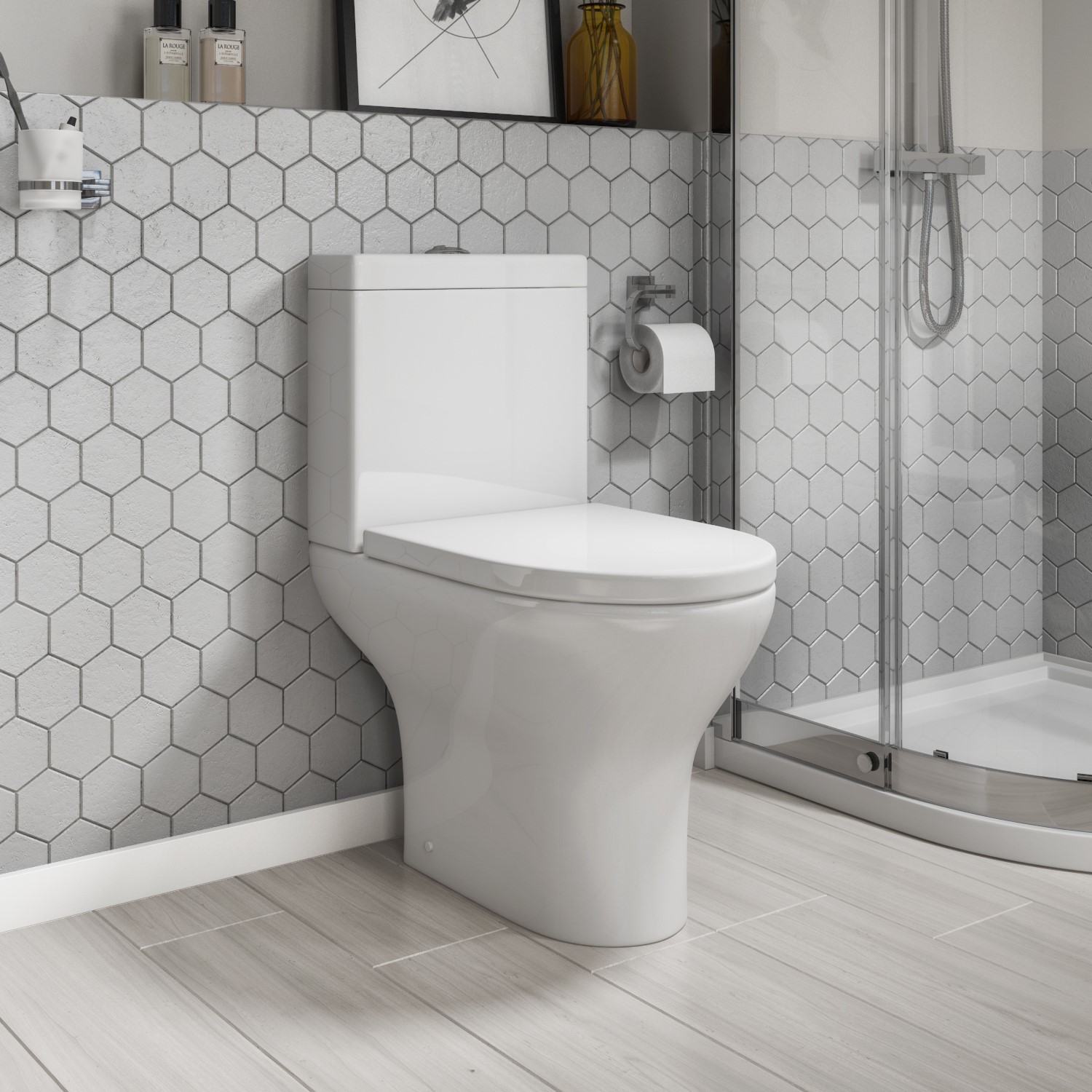 Short Projection Close Coupled Toilet Soft Close Seat Short Projection Close Coupled Toilet Soft Close Seat