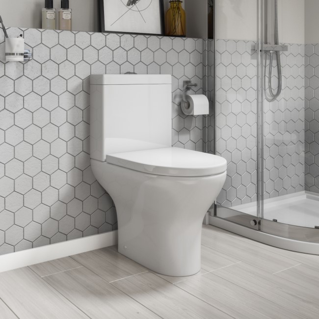 Close Coupled Short Projection Toilet with Soft Close Seat - Portland