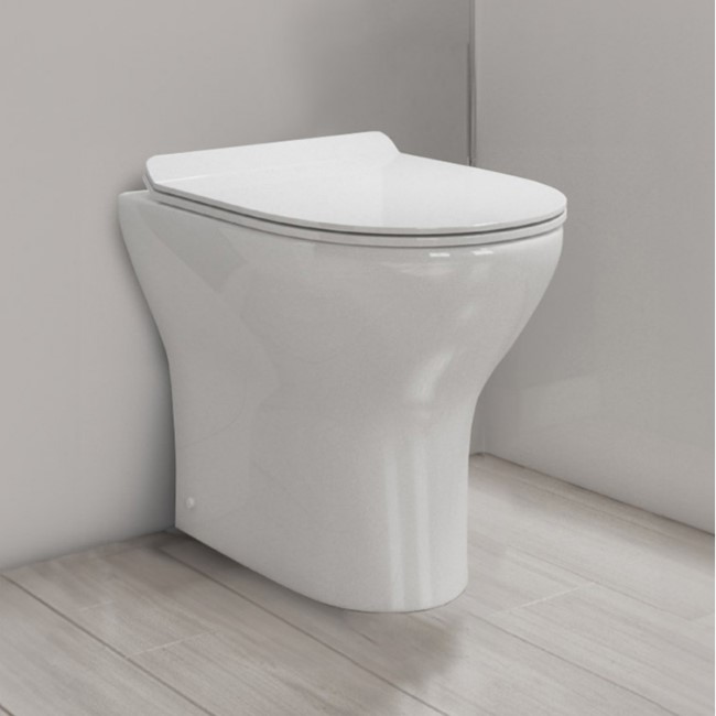 Back to Wall Toilet with Slim Soft Close Seat - Portland