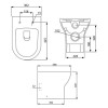 Back to Wall Toilet with Slim Soft Close Seat - Portland