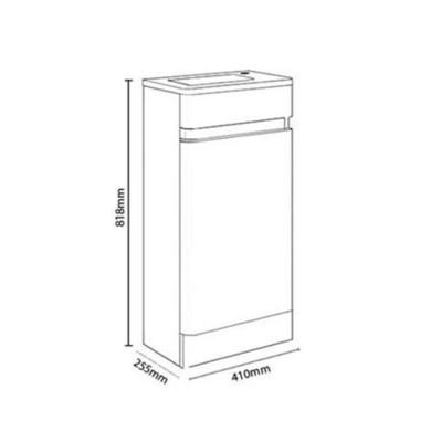 GRADE A1 - 410mm White Cloakroom Vanity Unit with Basin - Portland