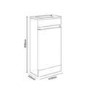 GRADE A1 - 410mm White Cloakroom Vanity Unit with Basin - Portland