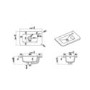 GRADE A1 - 410mm White Cloakroom Vanity Unit with Basin - Portland