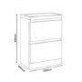 600mm Light Grey Freestanding Vanity Unit with Basin - Portland