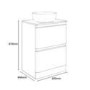 600mm White Freestanding Countertop Vanity Unit with Basin - Portland