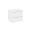 GRADE A2 - 600mm White Wall Hung Vanity Unit with Basin - Portland
