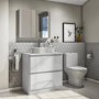 800mm White Freestanding Countertop Vanity Unit with Basin - Portland