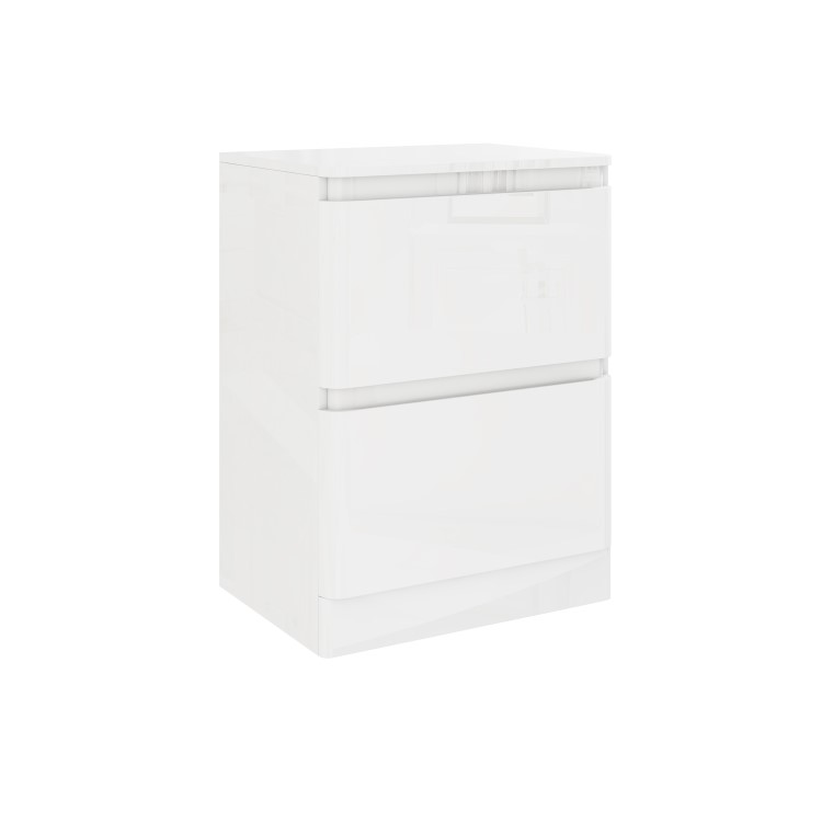800mm White Countertop Vanity Unit - Portland