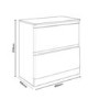 800mm White Countertop Vanity Unit - Portland