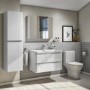 800mm White Wall Hung Vanity Unit with Basin - Portland