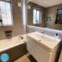 800mm White Wall Hung Vanity Unit with Basin - Portland