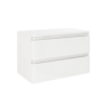 800mm White Gloss Wall Hung 2 Drawer Vanity Unit- Portland