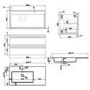 GRADE A1 - 900mm Wall Hung 2 Drawer Vanity Unit with Basin White - Boston
