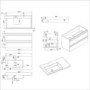 900mm White Wood Effect Wall Hung Vanity Unit with Basin - Boston