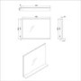 Rectangular White Oak Mirror With Shelf 65 x 90cm - Boston