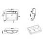 600mm Light Grey Wall Hung Vanity Unit with Basin - Portland