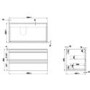900mm Dark Wood Effect Wall Hung Vanity Unit with Basin - Boston