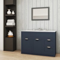 1000mm Vanity Basin Unit - Indigo Blue Modern Handle - Nottingham Range