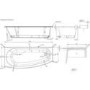 GRADE A1 - 1695 x 695 x 500 BROOKLYN SPACE SAVER R/H BATH