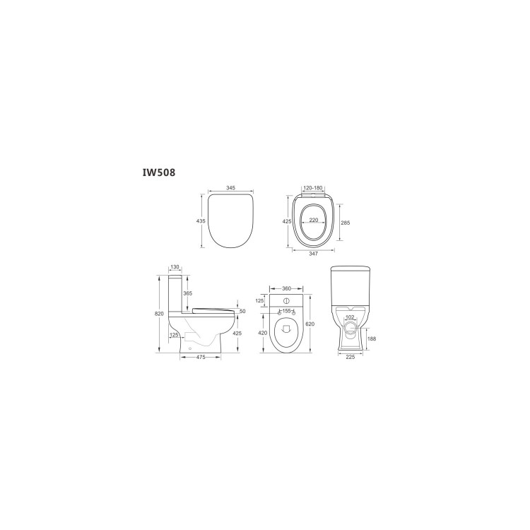 Brooklyn Spacesaver Left Hand Shower Bath Suite with Addison Toilet and Basin