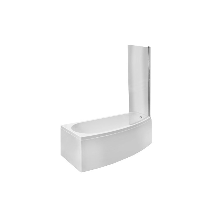 Brooklyn Spacesaver Left Hand Shower Bath Suite with Addison Toilet and Basin