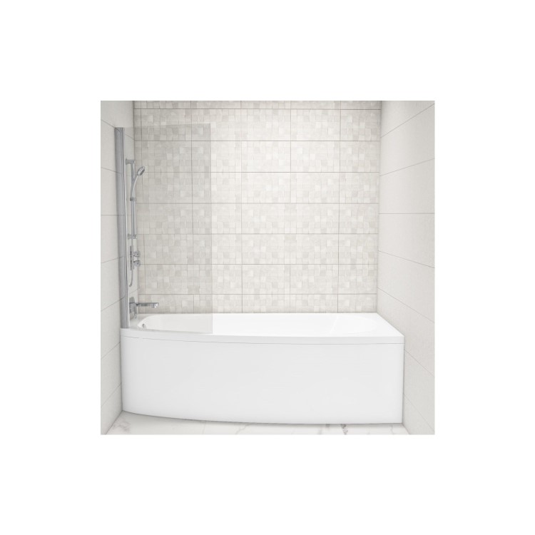 Brooklyn Spacesaver Left Hand Shower Bath Suite with Addison Toilet and Basin