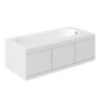 New Haven Right Hand Straight Bath with Storage and Curved Bath Screen - 1700 x 765mm