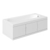 New Haven Right Hand Straight Bath with Storage and Curved Bath Screen - 1700 x 765mm