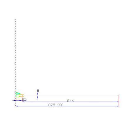 Neptune Walk In Shower Enclosure with Return Panel - 1850 x 900mm - 8mm Smoked Glass