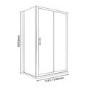 Premier 1200 x 800 Sliding Door Enclosure