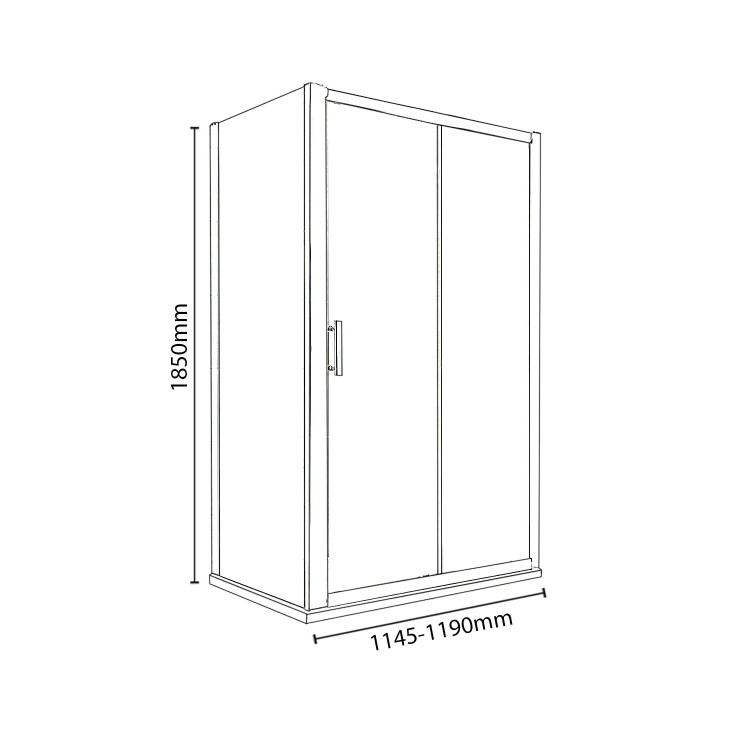 Premier 1200 x 800 Sliding Door Enclosure