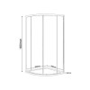 Quadrant Shower Enclosure with Tray Waste &amp; Shower 900 x 900mm - 4mm Glass - Vega Range