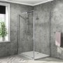 1000 x 900mm Sliding Shower Enclosure with Slim-Line Shower Tray Waste Kit Rina Riser Slide Rail Kit & Thermostatic Valve - Vega