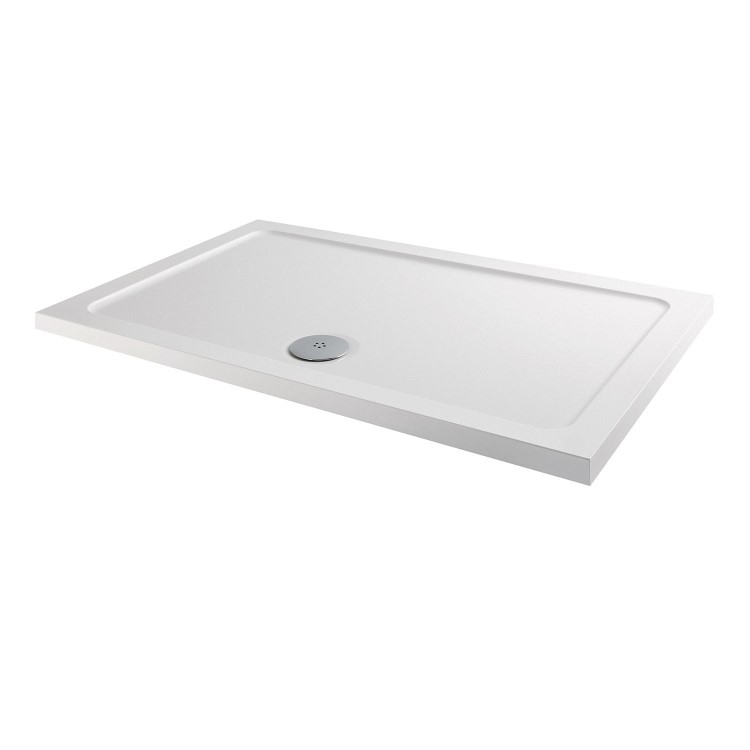 1000 x 900mm Sliding Shower Enclosure with Slim-Line Shower Tray Waste Kit Rina Riser Slide Rail Kit & Thermostatic Valve - Vega