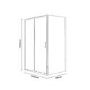 1000 x 900mm Sliding Shower Enclosure with Slim-Line Shower Tray Waste Kit Rina Riser Slide Rail Kit & Thermostatic Valve - Vega