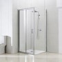 Bi-Fold Shower Enclosure with Shower Tray Rina Riser Rail Kit Shower Valve & Waste 900 x 900mm - 4mm Glass - Vega Range