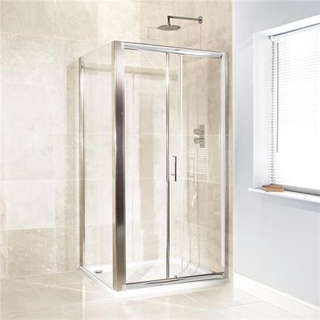 1100 x 800 Sliding Shower Enclosure - 6mm Glass - Aquafloe