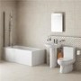 Dee Left Hand P Shape Shower Bath Suite