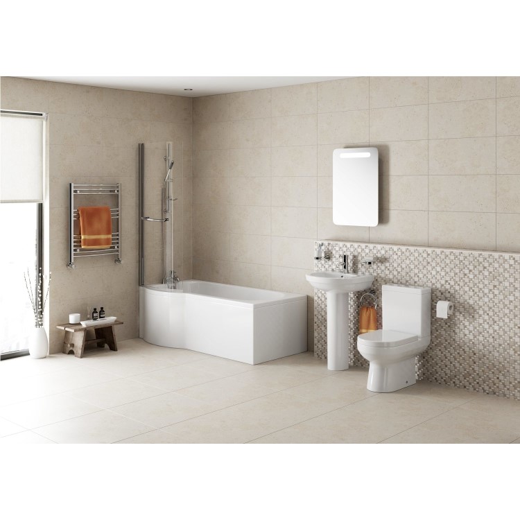 Dee Left Hand P Shape Shower Bath Suite